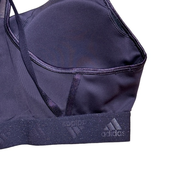Adidas Deep Purple Racerback High Intensity Sports ‘Glam’ Bra US L - Picture 5 of 8